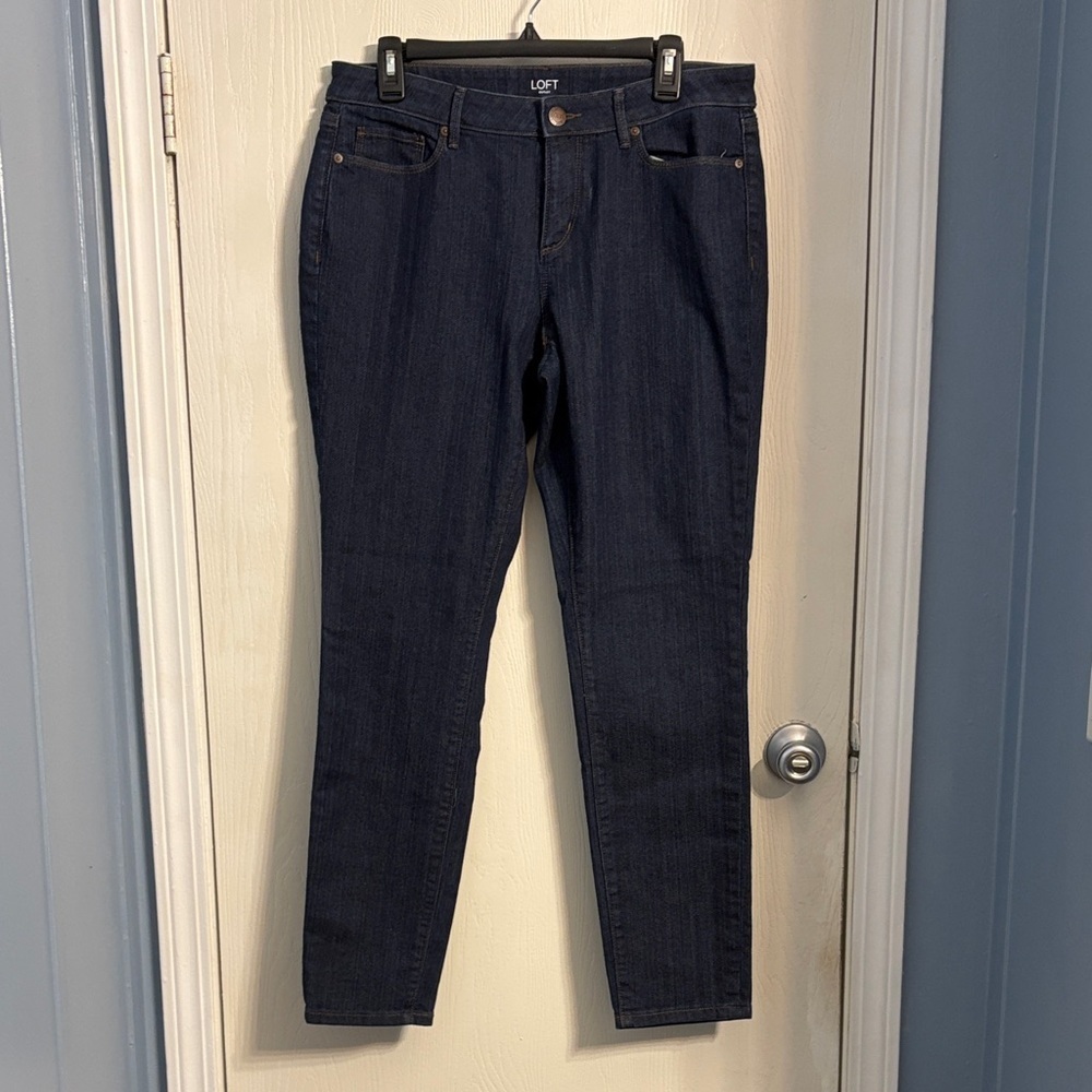 LOFT Women's Dark Blue Skinny Jeans